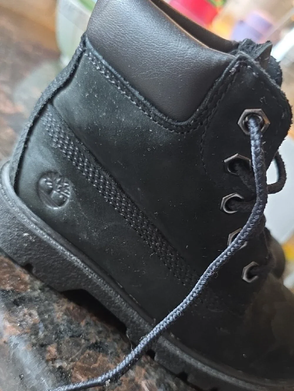 Timberland Toddler Black Lace-Up Boots